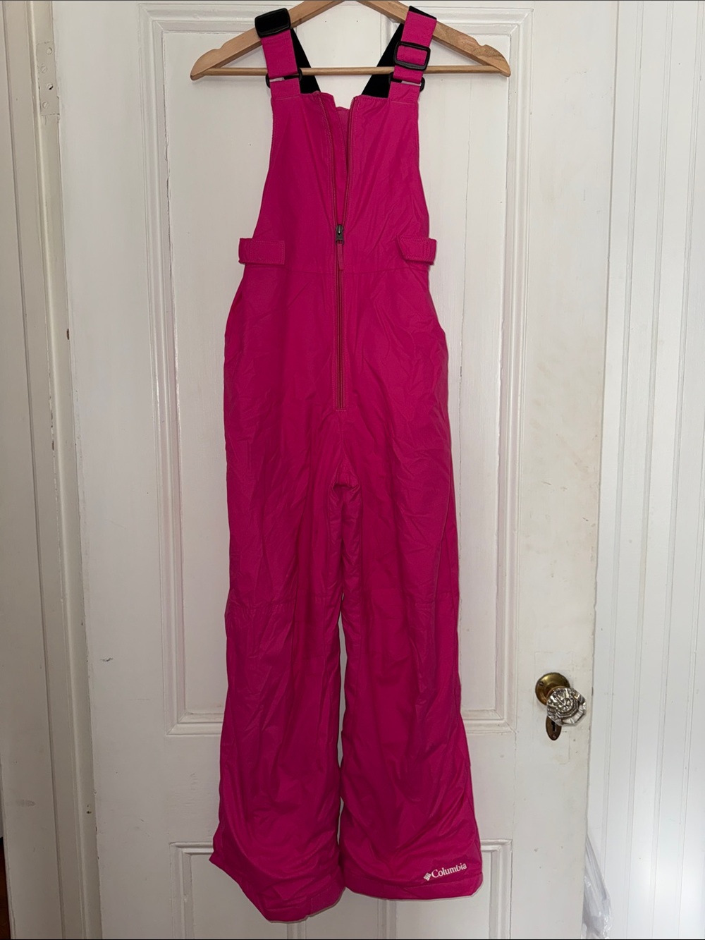 Columbia Girls Pink OUT-GROWN Waterproof Snow Bibs Ski Pants Size Medium 10/12